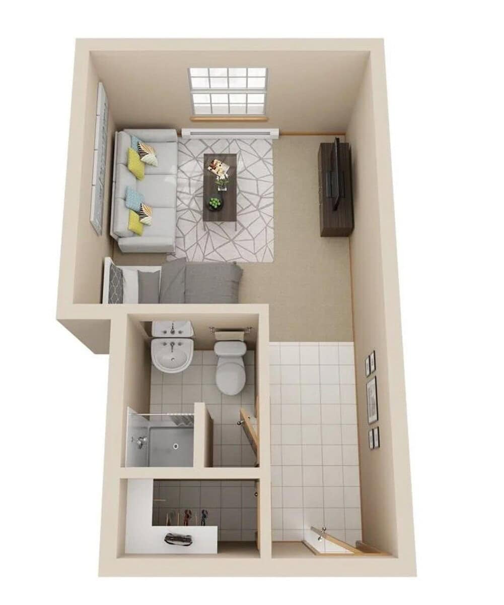 Maple Studio 1 Bathroom - Better Living At Liberty Court